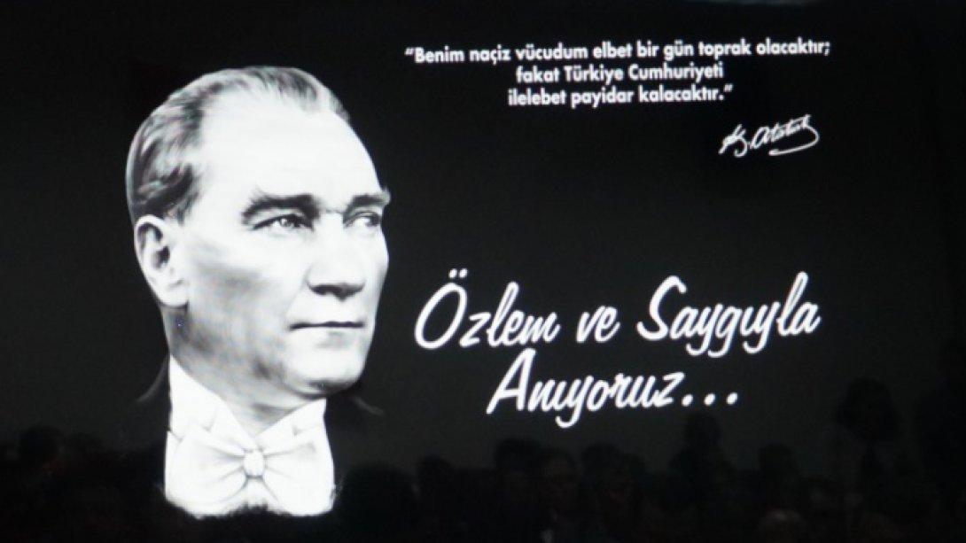 Büyük Önder Atatürk, Vefatının 81. Yıldönümünde Törenlerle Anıldı